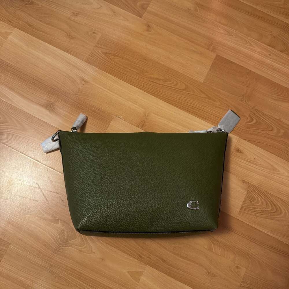 Coach Top Zip Messenger Bag In Olive Green